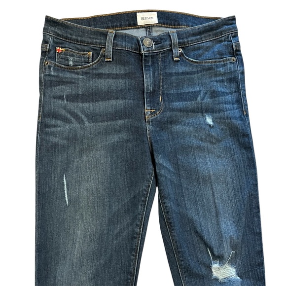 HUDSON Jeans Women’s 29 Blue Nico Mid Rise Ankle Raw Hem - Picture 4 of 8